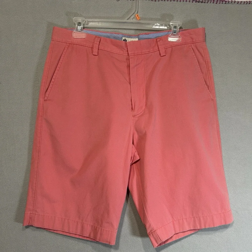 J. Crew Chino Shorts Mens 34 Coral Orange Cotton Outdoor Preppy Golf Tag Size 32